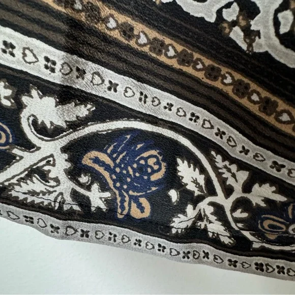 Madewell Gardenhouse Off the Shoulder Top Size Small 100% Silk Boho Floral - Picture 5 of 11